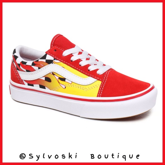 Vans Other - 🔥 VANS UY COMFYCUSH OLD SKOOL (FLAME) KIDS NWT